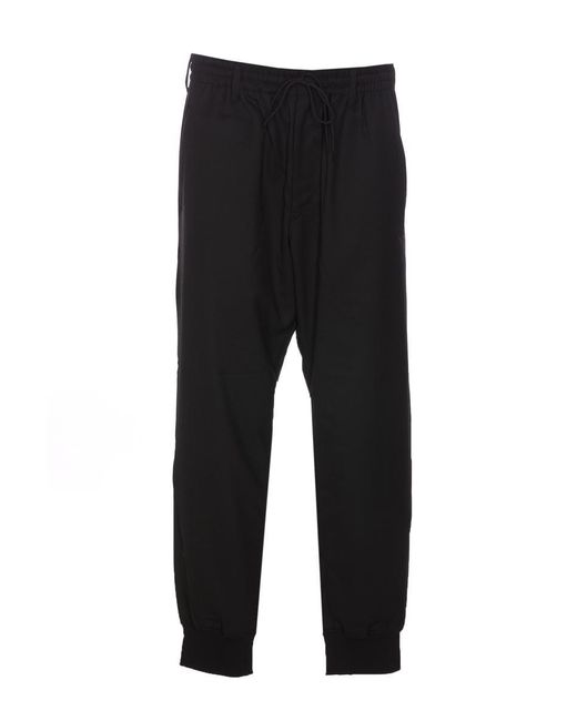 Y-3 Black Y-3 Refined Woven Cuffed Tracksuit Bottoms for men