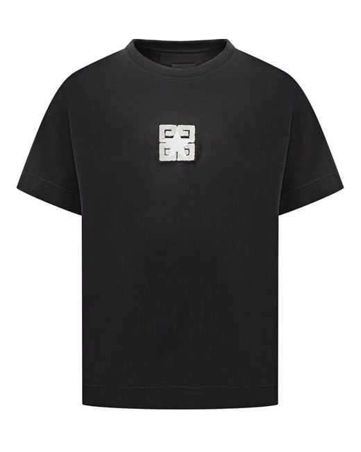 Givenchy Black T-Shirt With 4G Logo for men