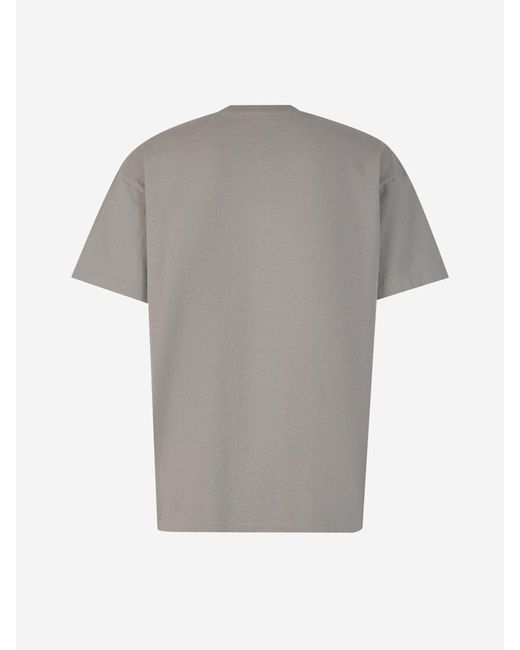 John Elliott Gray Plain Cotton T-Shirt for men