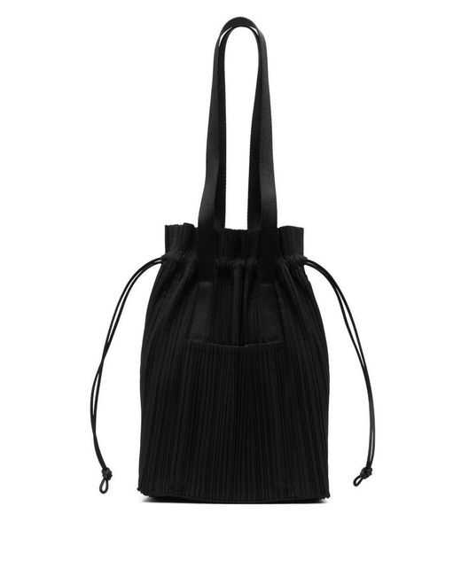 Pleats Please Issey Miyake Black Bloom Pleats Bag Bags