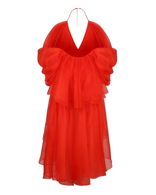Zimmermann Red Natura Silk Mini Dress