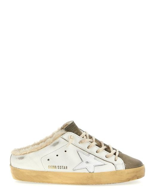 Golden Goose 'Superstar' Sabots in Natural | Lyst