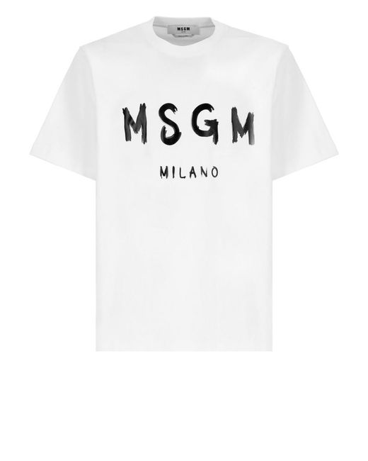 MSGM White T-Shirts And Polos for men