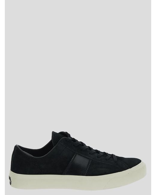 Tom Ford Black Suede Cambriged Sneakers for men
