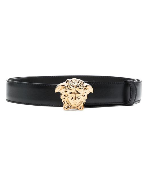 Versace Black Palazzo Leather Belt for men