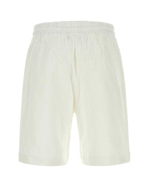 Fendi White Shorts for men