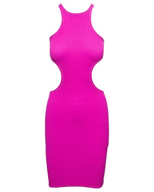 Reina Olga Pink Ele Mini Dress With Cut-Out Detailing