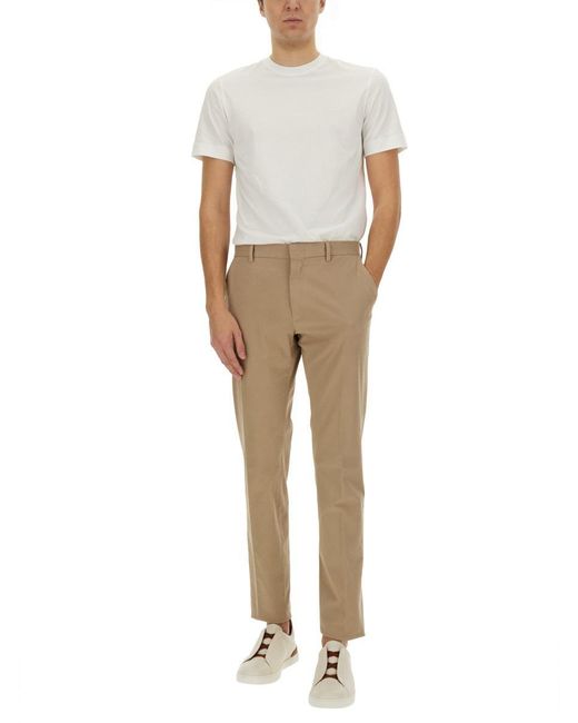 Zegna Natural Tailored Straight Leg Pants for men