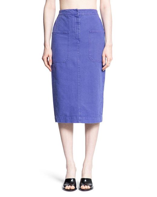 Max Mara Blue Midi Skirt