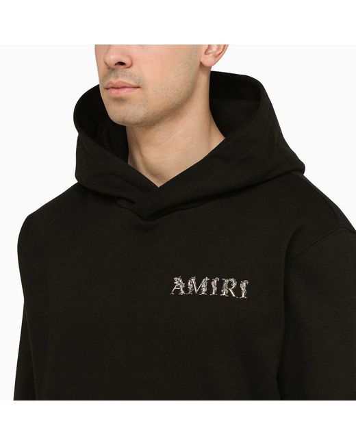 Amiri Black Logoed Hoodie for men