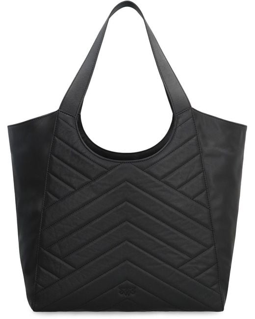 Pinko Black Puzzle Tote Bag