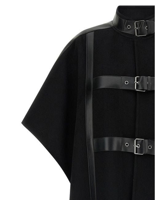 Twinset Black Wool Cape
