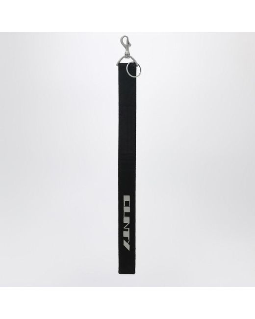 Rick Owens Black Keychain With Strap for men
