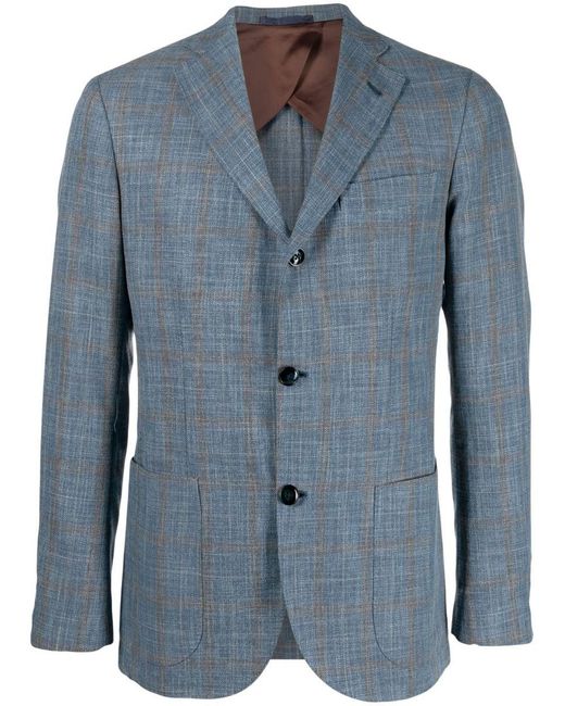 Barba Napoli Blue Jimmy Single Breasted Jacket for men