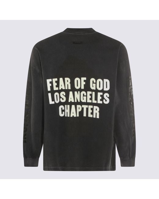 Fear Of God Black Cotton T-shirt for men