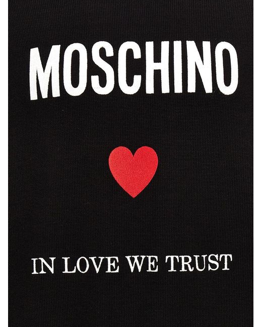 Moschino Black In Love We Trust Sweater, Cardigans for men