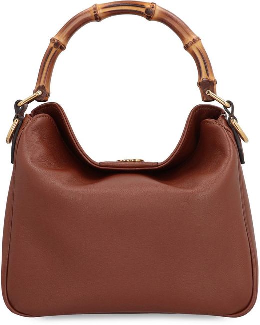 Gucci Brown Diana Leather Shoulder Bag