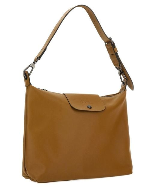 Longchamp Brown "Le Pliage Xtra M" Hobo Bag