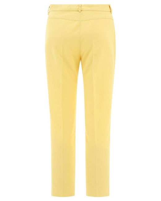 Aspesi Yellow Cropped Trousers