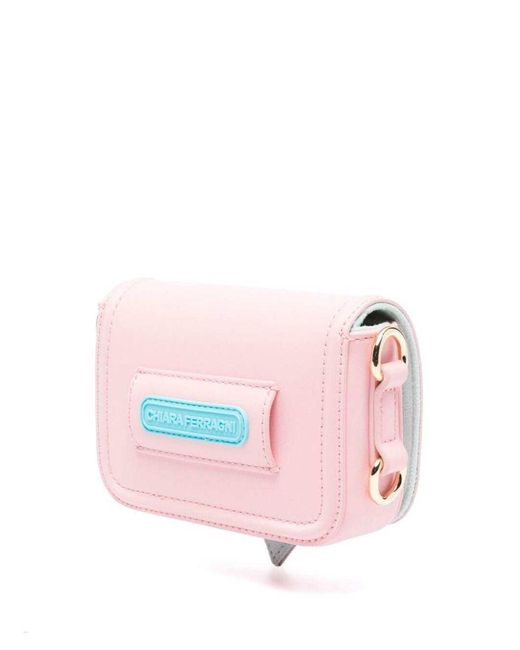 Chiara Ferragni Pink Small Eyelike Crossbody Bag