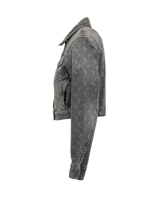 MARINE SERRE Gray Jacket Denim Moon