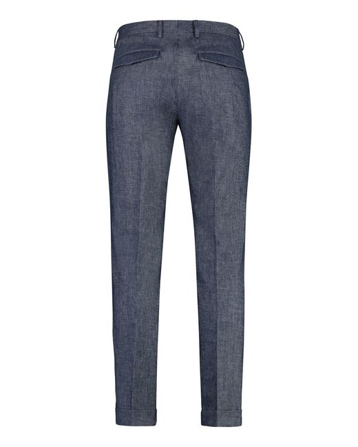 PT01 Blue Slim Fit Chino Trousers for men