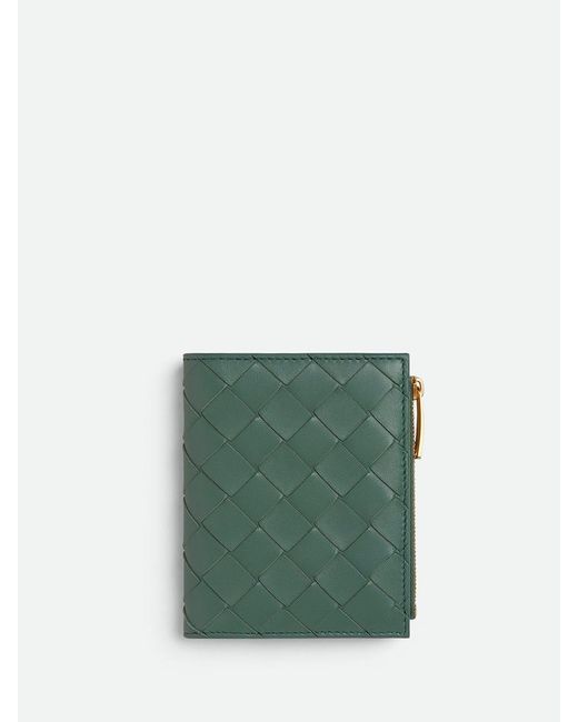 Bottega Veneta Woven Bi fold Small Zippered Wallet Accessories in