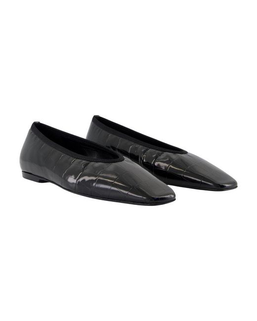Totême  Black Minimalist Ballerinas