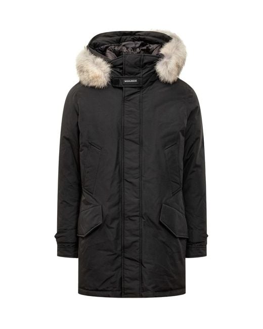 Woolrich Black Polar High Parka for men