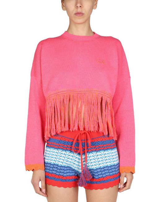Gallo Pink Logo Embroidery Sweater