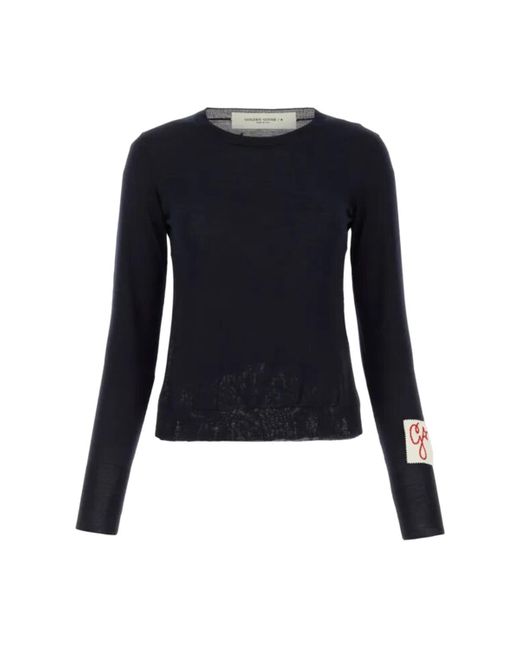 Golden Goose Deluxe Brand Blue Black Wool Sweater