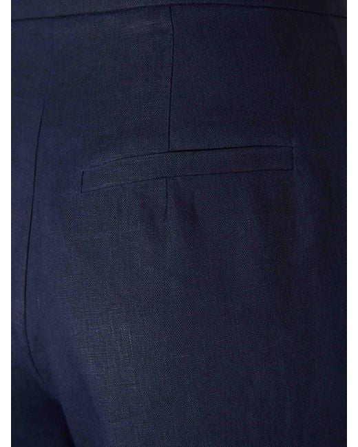 ANDRES OTALORA Blue Flared Pants Desperte