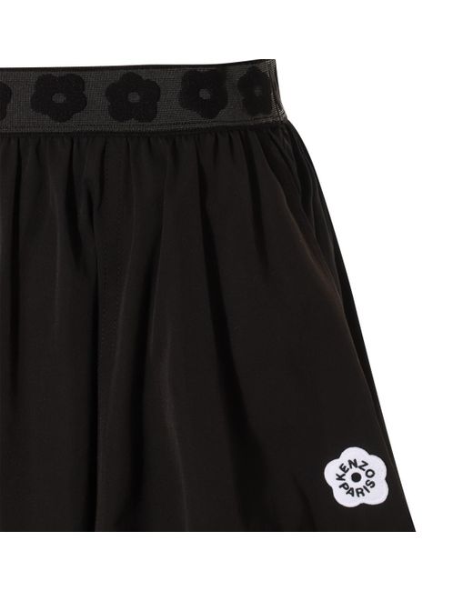 KENZO Black Cotton Blend Skirt