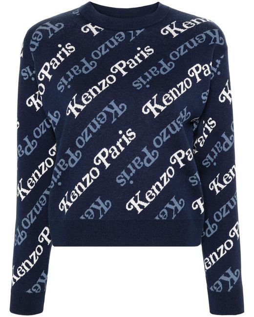KENZO Blue Sweater With Verdy Logo