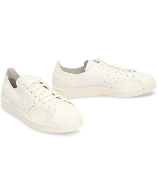 Y-3 White Superstar Leather Low-top Sneakers for men