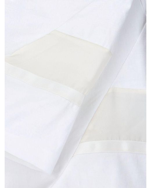 Sacai White Nylon Detail T-shirt