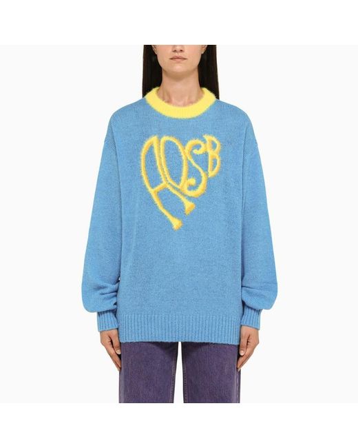 ANDERSSON BELL Blue/yellow Crew-neck Sweater