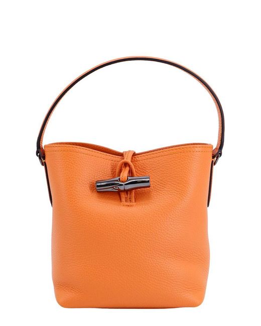 Longchamp Orange Small Roseau Bag