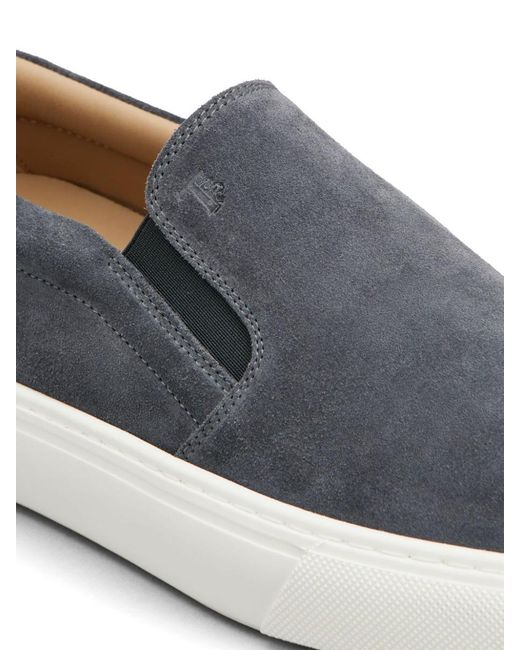 Tod's Gray Suede Slip-on Loafers for men