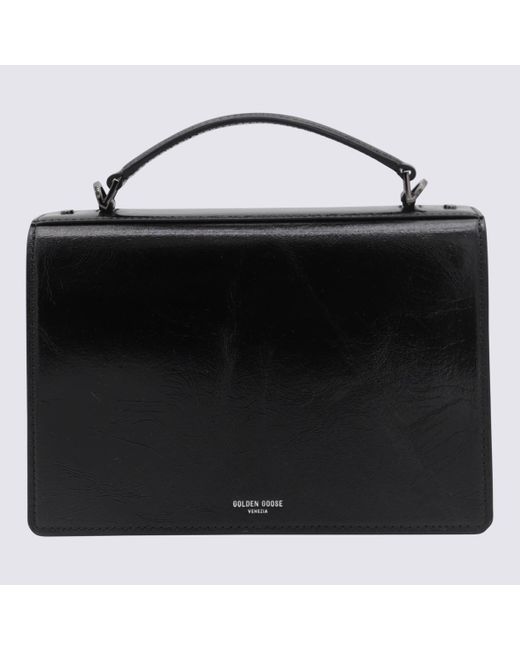 Golden Goose Deluxe Brand Black Leather Top Handle Bag