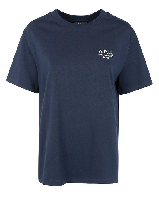 A.P.C. Blue "Rue Madame Gots" Standard T-Shirt