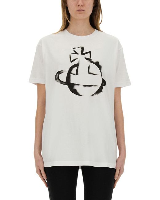 Vivienne Westwood White Orb Tshirt Stencil