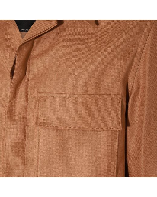 Zegna Brown Camel Linen Casual Jacket for men