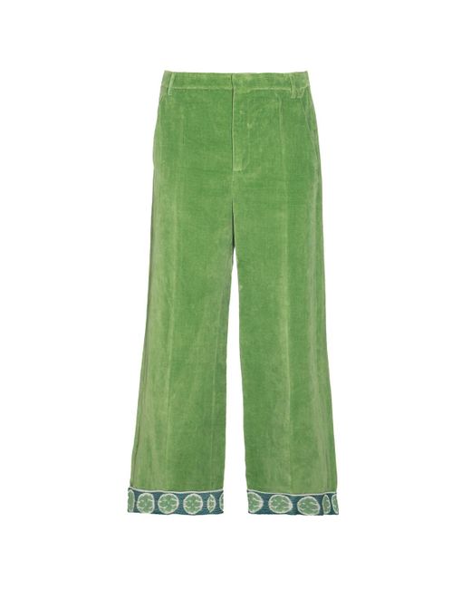 Valentino Garavani Green Cotton Pants for men