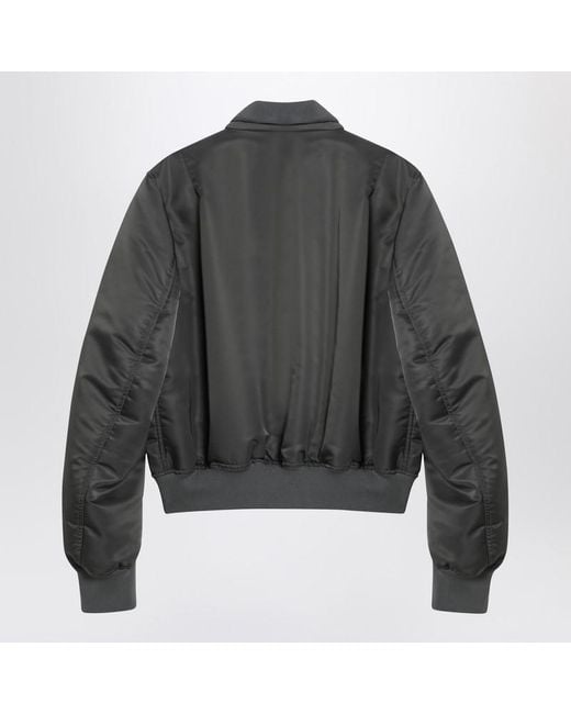 Alexander McQueen Gray Alexander Mc Queen Zipped Bomber Jacket