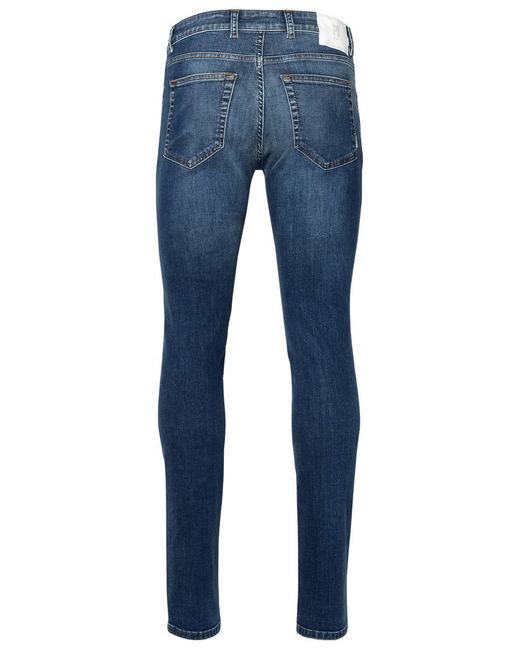 Pt05 Blue Cotton Blend Jeans for men