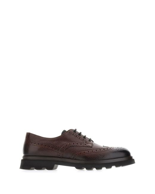 Doucal's Brown Lace-Ups for men