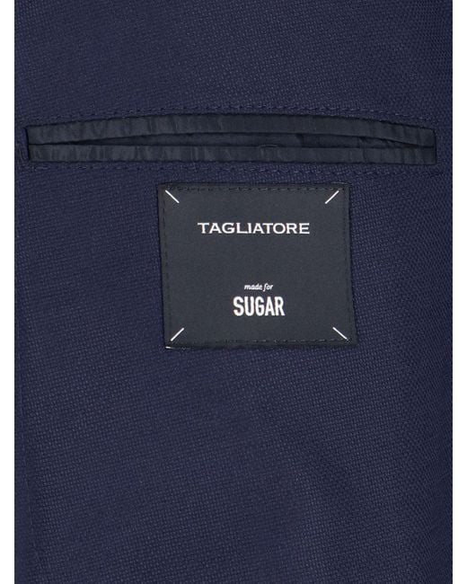 Tagliatore Blue Double-breasted Blazer for men