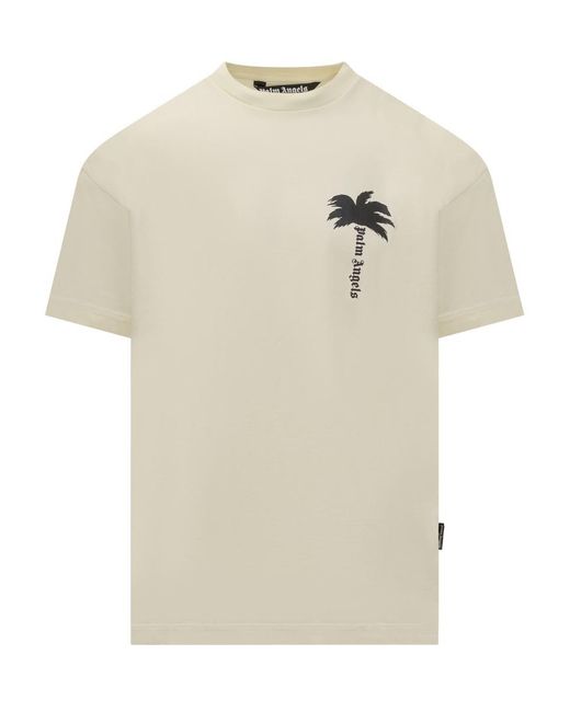 Palm Angels Natural Palm Logo T-shirt for men