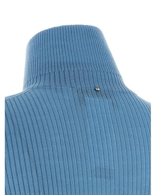 Sportmax Blue 'Niagara' Turtleneck Sweater